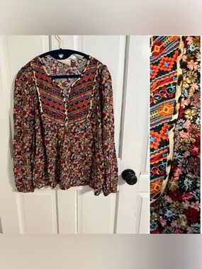 Savannah Jane Boho Western Top Size M